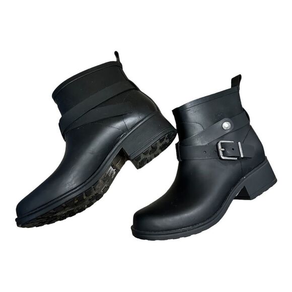 Lucky Brand rubber rain duck boots size 6 black - Picture 5 of 9